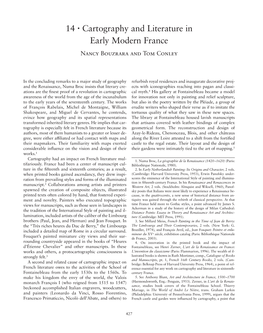 Cartography and Literature in Early Modern France Nancy Bouzrara and Tom Conley