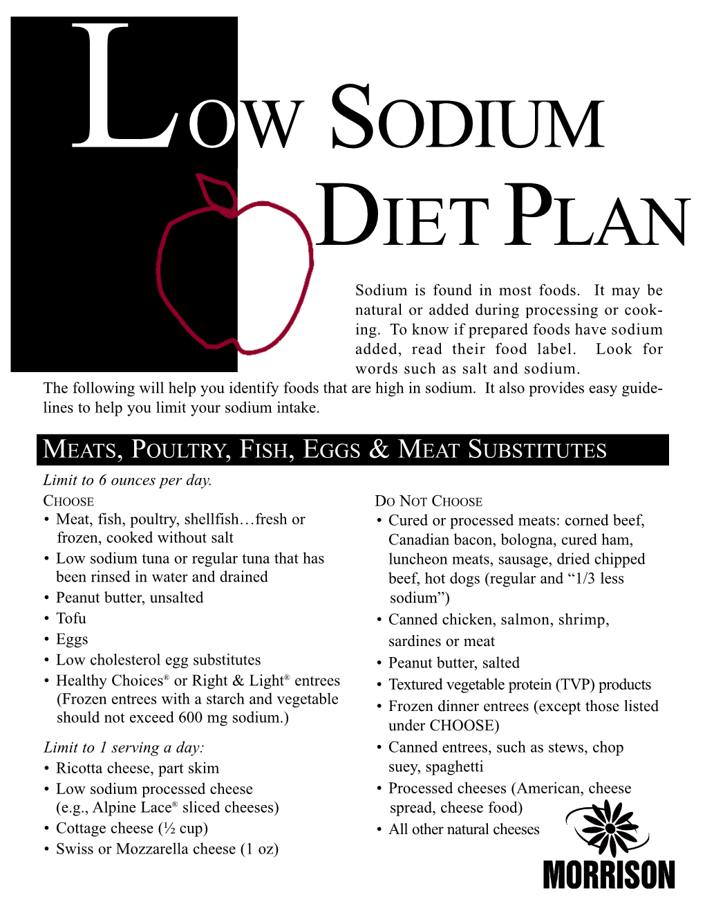 MHC-961 Low Sodium Diet Plan.Qxd