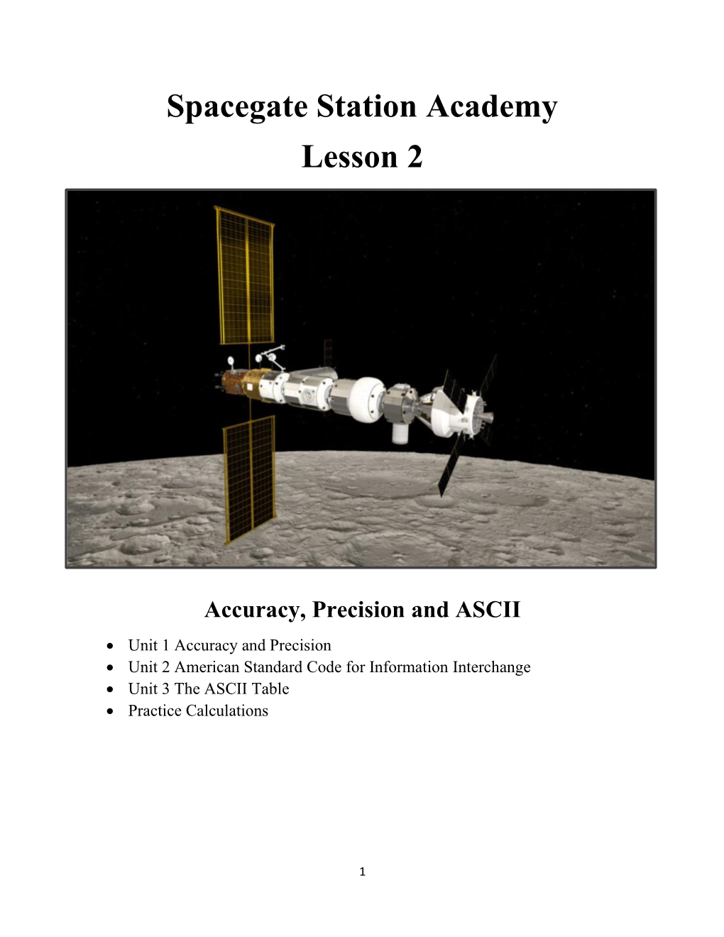 Spacegate Station Academy Lesson 2