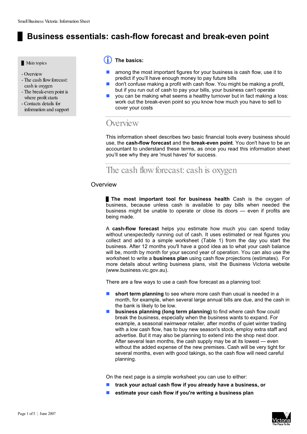 cash-flow-planning-and-break-even-analysis-docslib