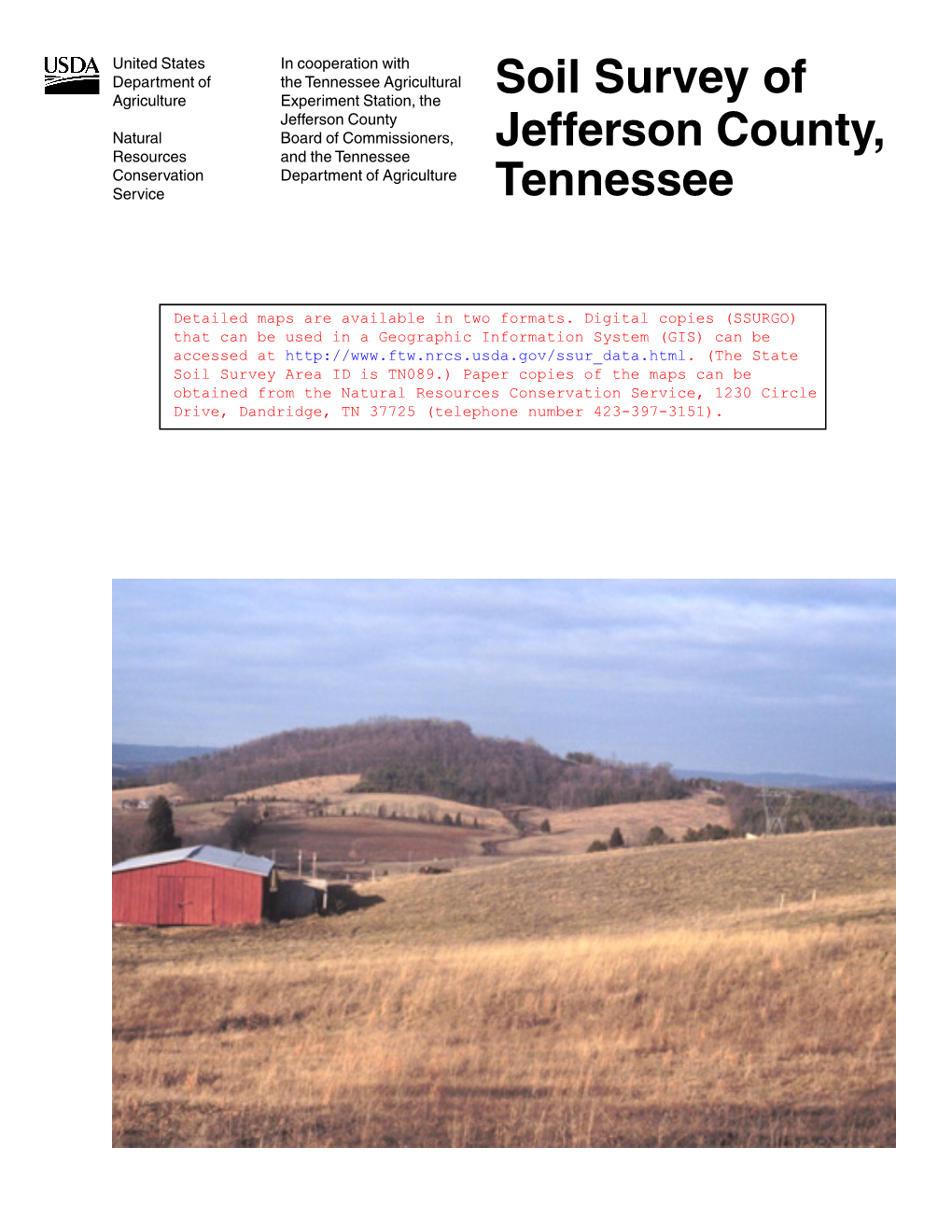 Soil Survey of Jefferson County, Tennessee