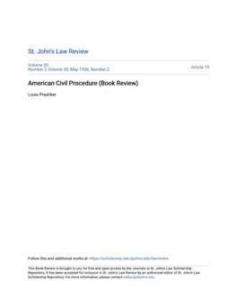 American Civil Procedure (Book Review)