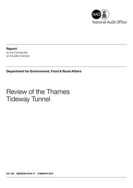 Review of the Thames Tideway Tunnel