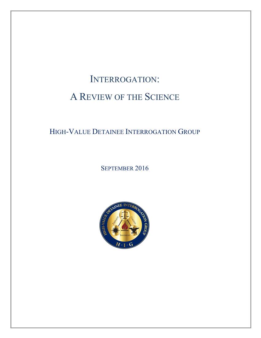 Interrogation: a Review of the Science