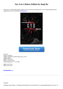 Gyo 2-In-1 Deluxe Edition by Junji Ito [Pdf]