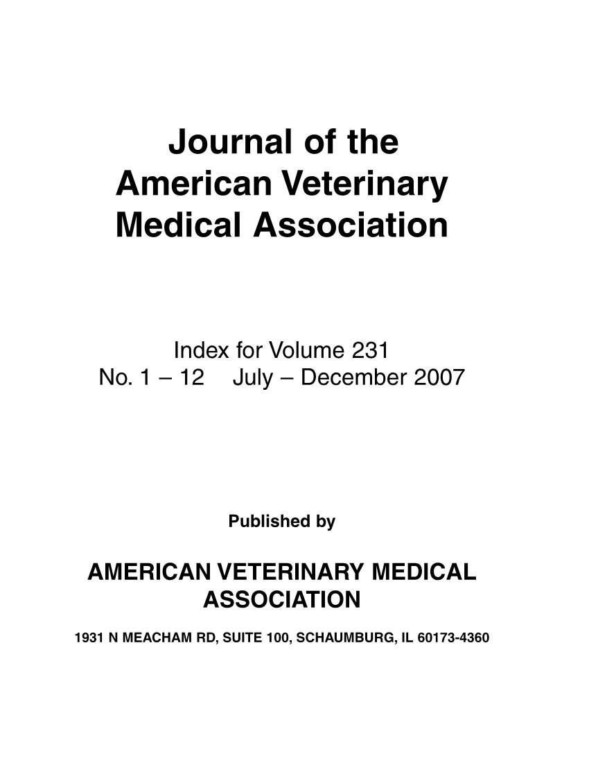 Index for Volume 231 No. 1 – 12 July – December 2007