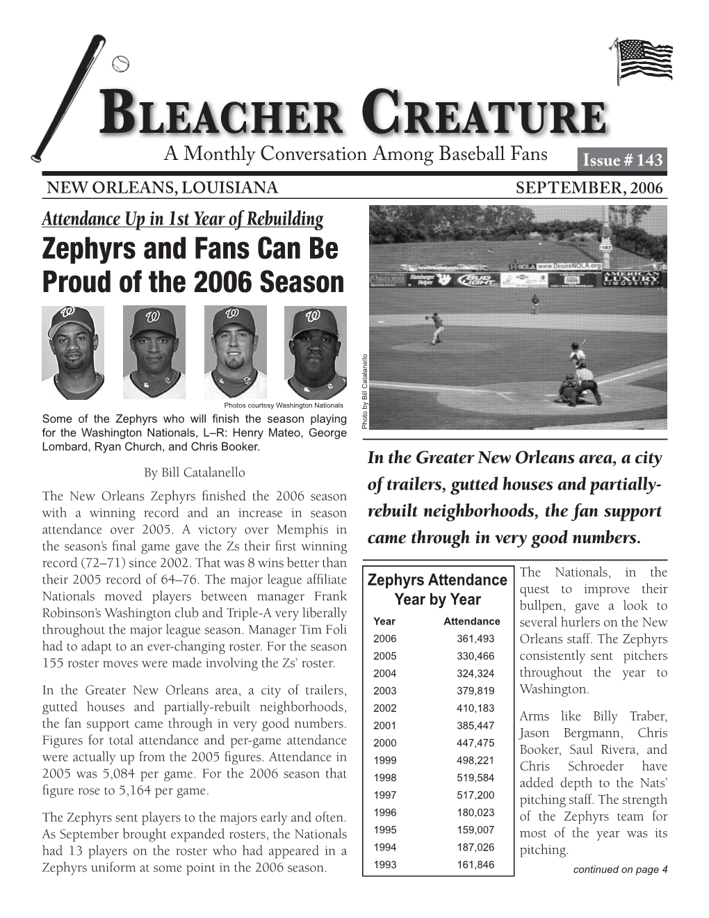 Zephyrs and Fans Can Be Proud of the 2006 Season