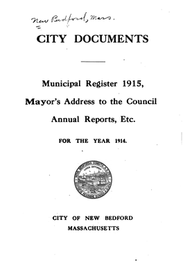 The DEVELOPMENT of NEW BEDFORD WATER SUPPLIES