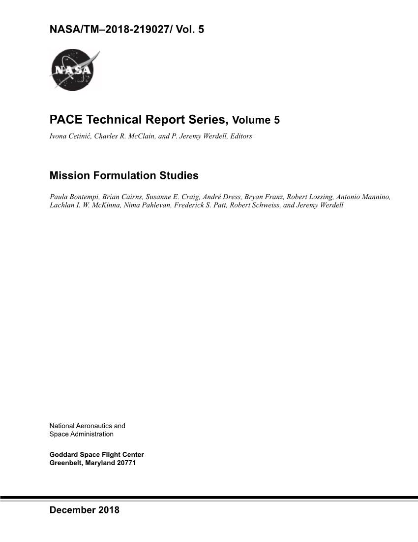 PACE Technical Report Series, Volume 5 Ivona Cetinić, Charles R