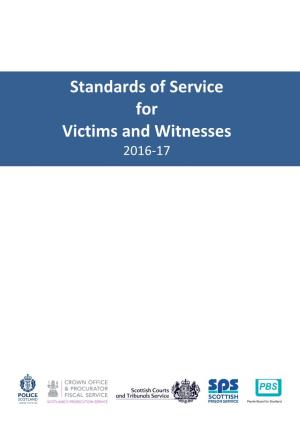 Standards of Service for Victims and Witnesses 2016-17