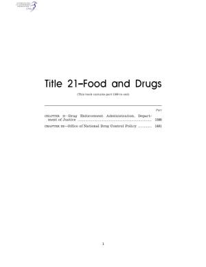 Title 21–Food and Drugs
