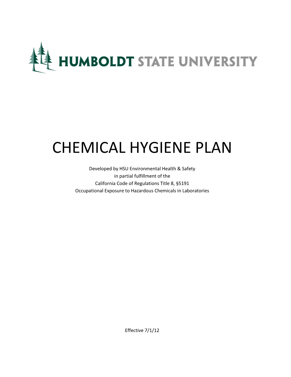 Chemical Hygiene Plan