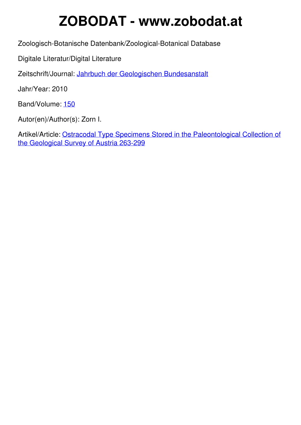 Jahrbuch Der Geologischen Bundesanstalt