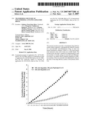 (12) Patent Application Publication (10) Pub. No.: US 2007/0077288A1 Klose Et Al