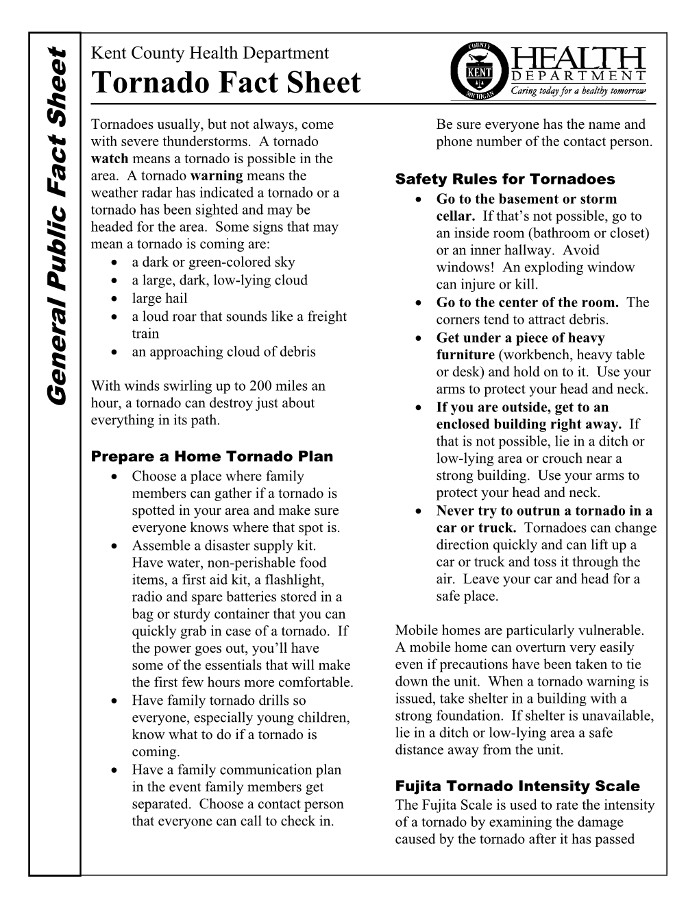 Tornado Fact Sheet