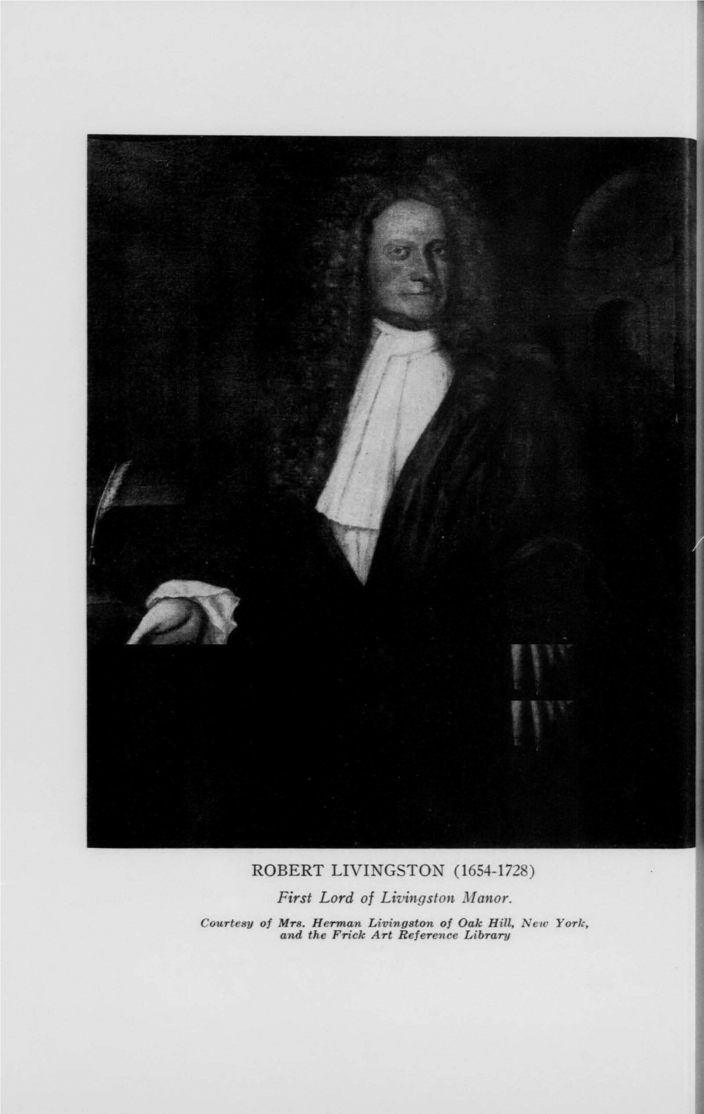 ROBERT LIVINGSTON (1654-1728) First Lord of Livingston Manor