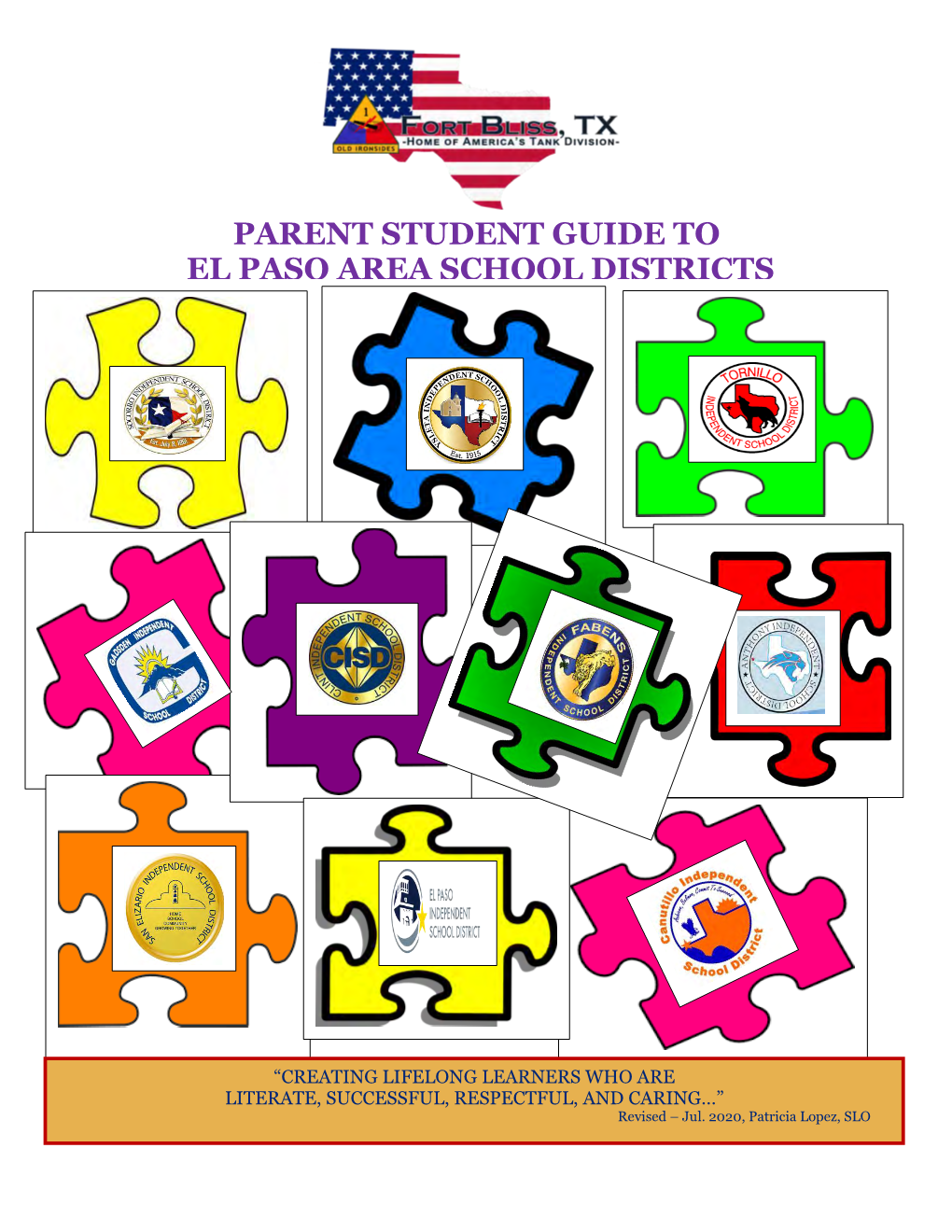Parent Student Guide to El Paso Area School Districts