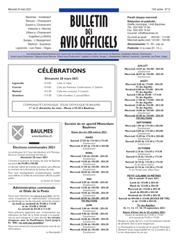 Bulletin Avis Officiels