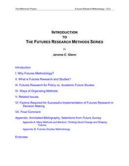 Introduction to the Futures Research Methods Series