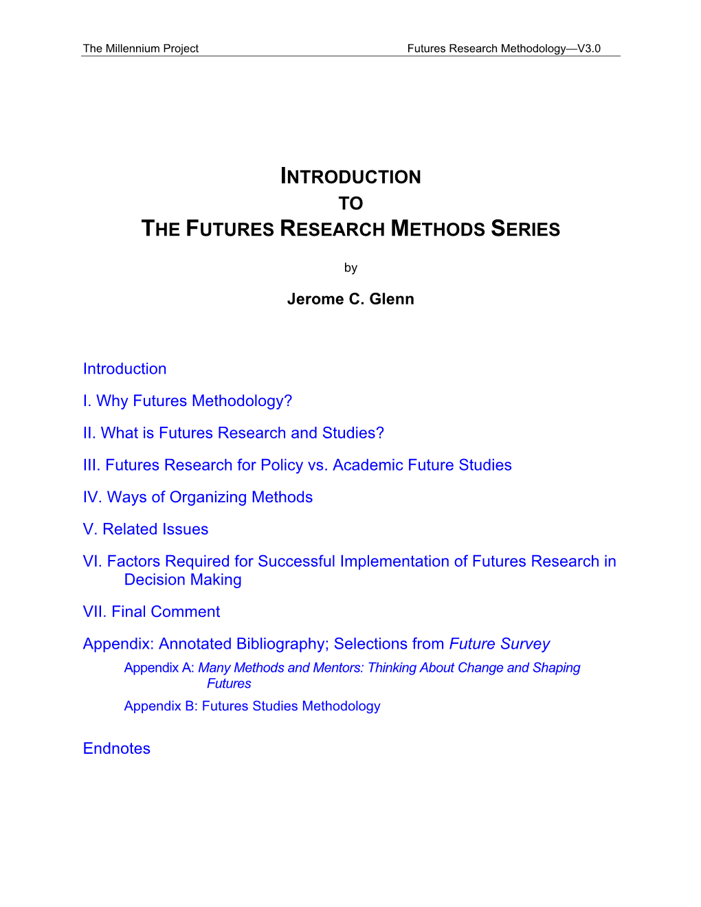 Introduction to the Futures Research Methods Series