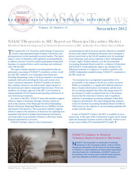 NASACT News, November 2012