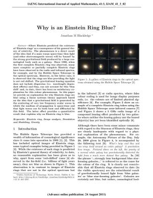 Why Is an Einstein Ring Blue?