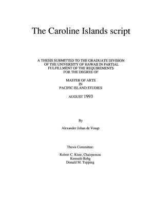 The Caroline Islands Script