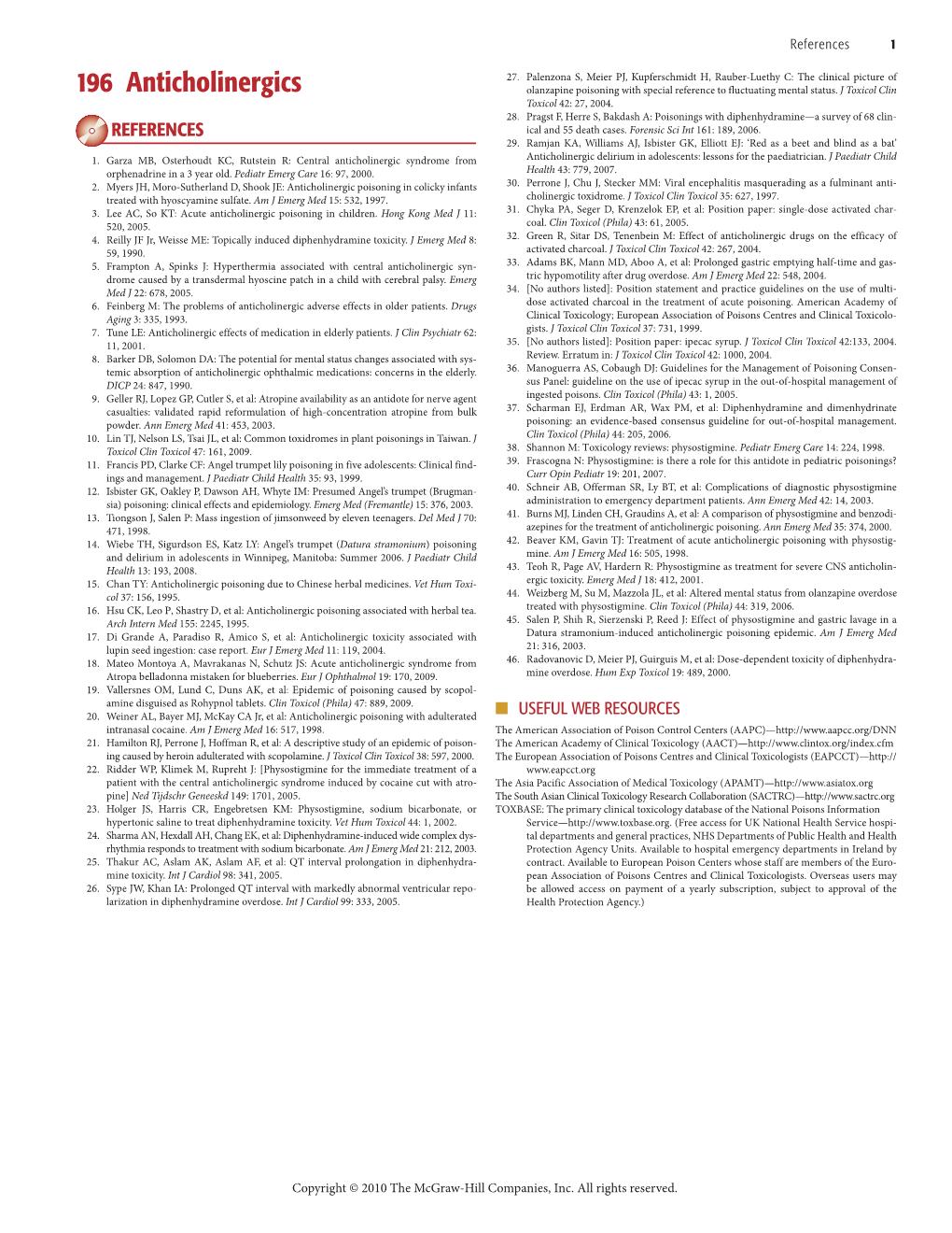 196 Anticholinergics Olanzapine Poisoning with Special Reference to Fluctuating Mental Status