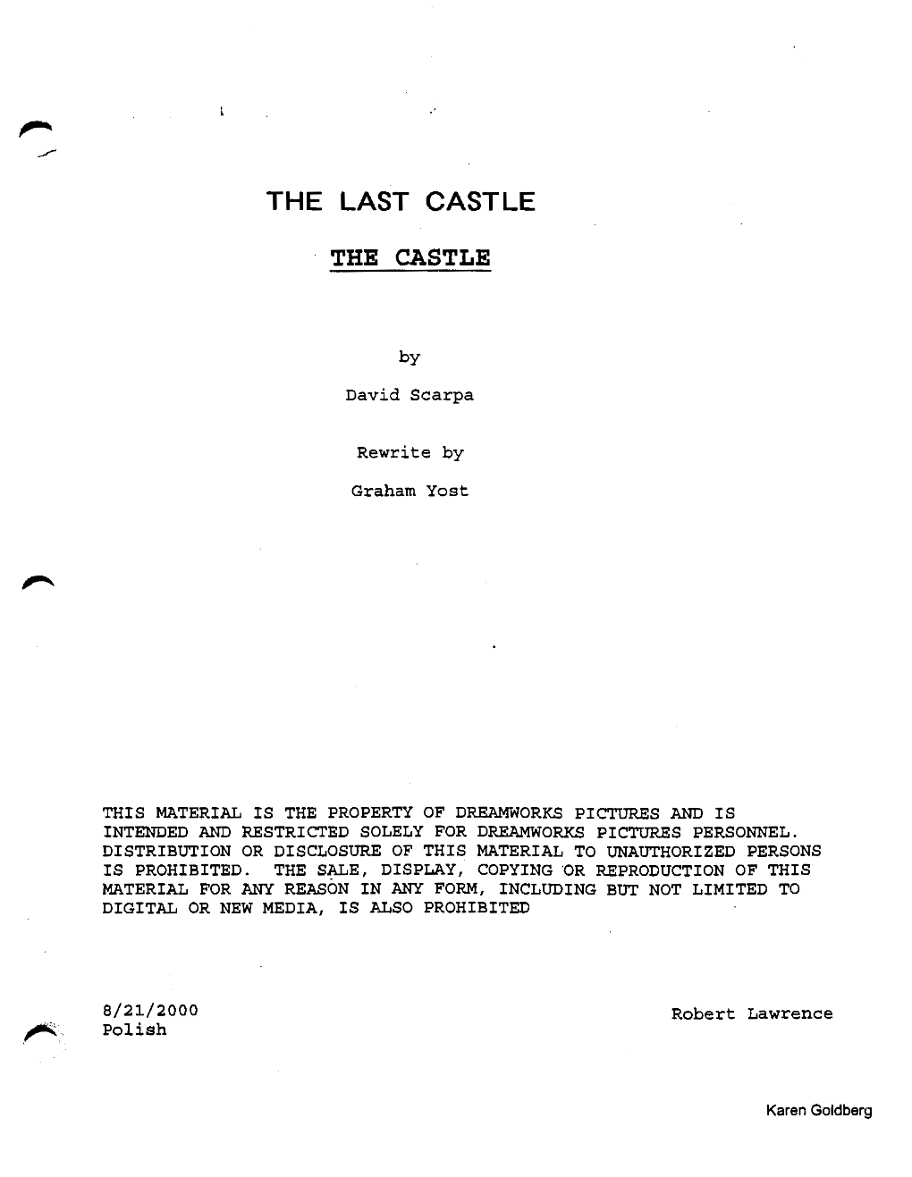 The Last Castle 2001