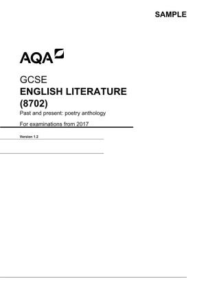 GCSE English Literature Teaching