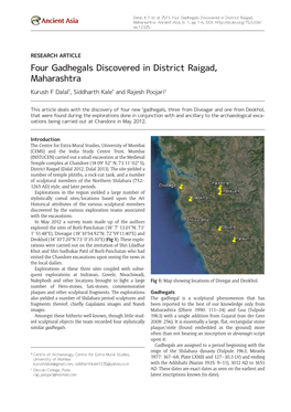 Four Gadhegals Discovered in District Raigad, Maharashtra