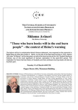 Shlomo Avineri the Hebrew University
