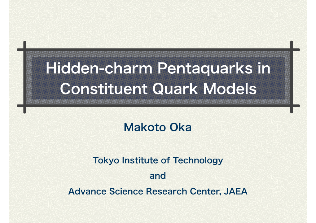 Hidden-Charm Pentaquarks in Constituent Quark Models
