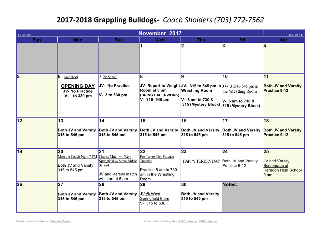 2017 Calendar, 2018 Calendar