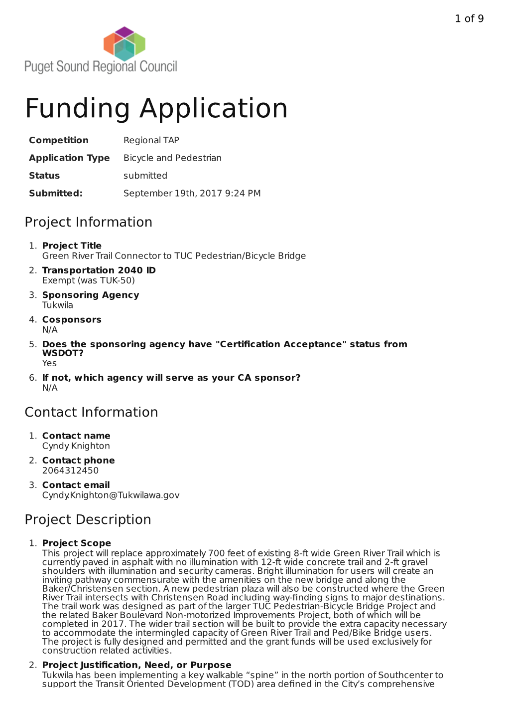 Funding Application