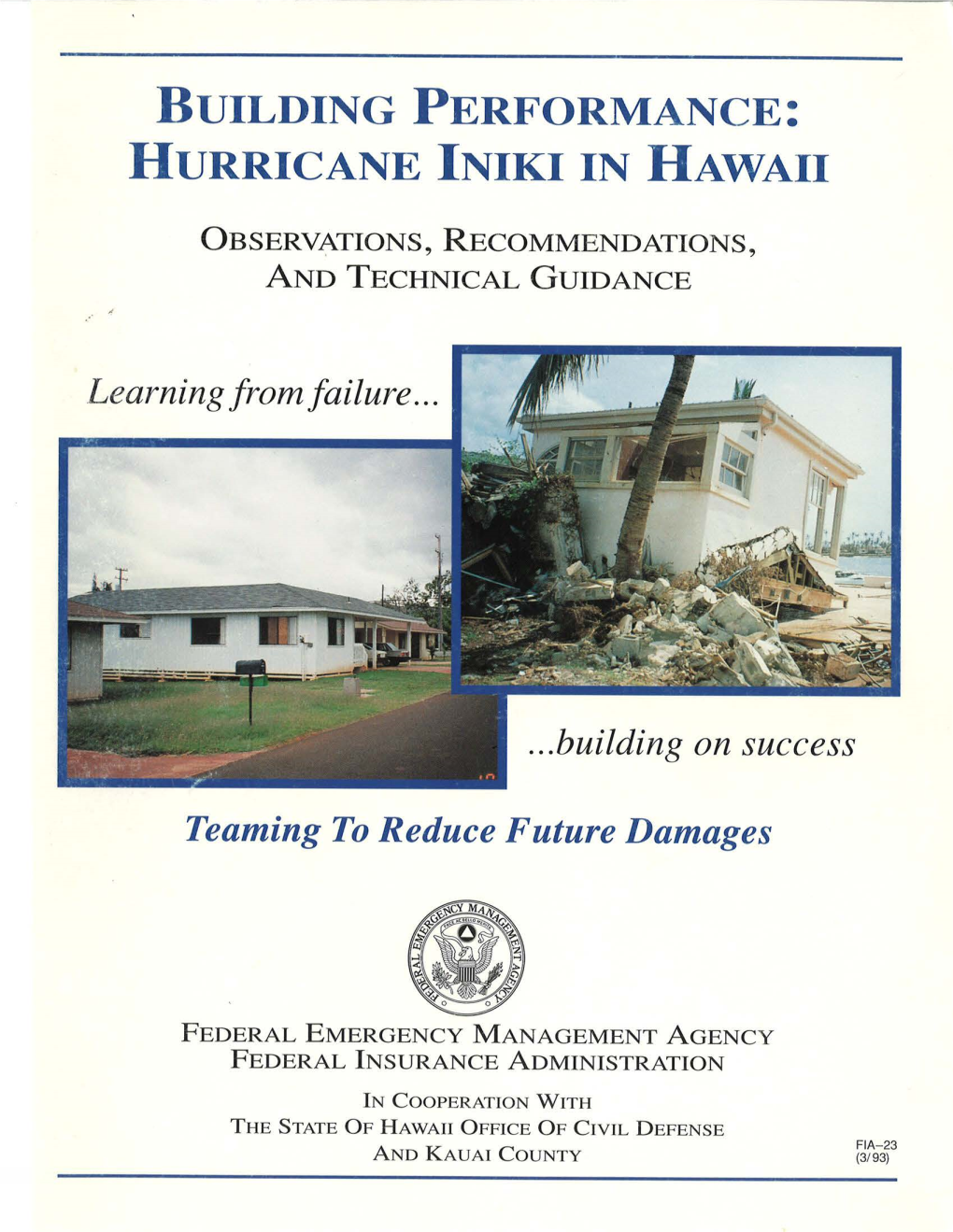 Hurricane Iniki in Hawaii