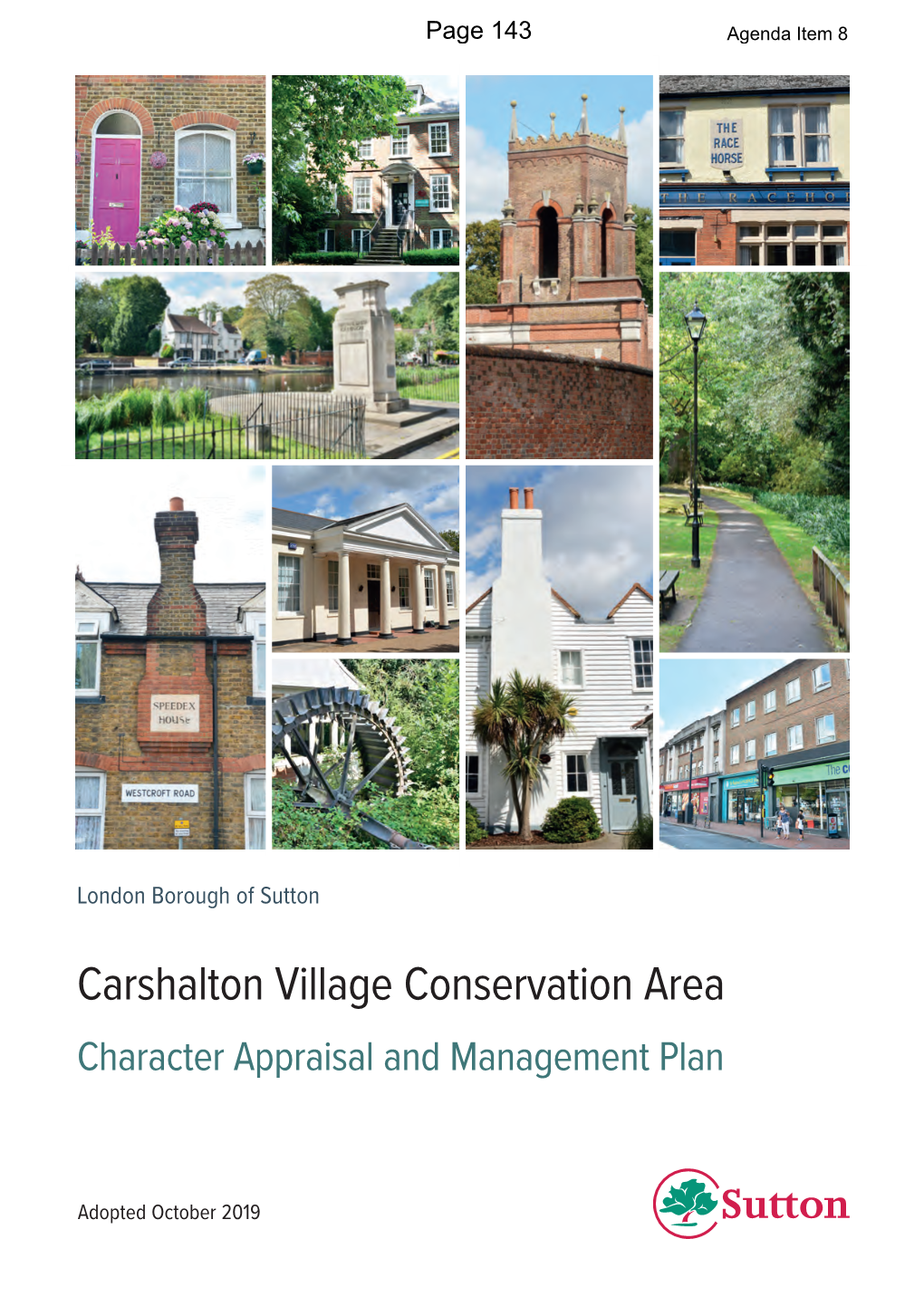 Carshalton Village Conservation Area Character Appraisal and Management Plan