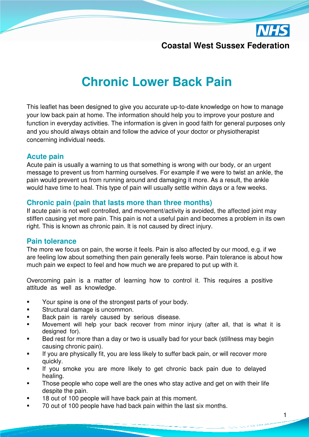 Chronic Lower Back Pain