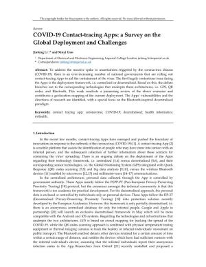 COVID-19 Contact-Tracing Apps: a Survey on the Global Deployment and Challenges