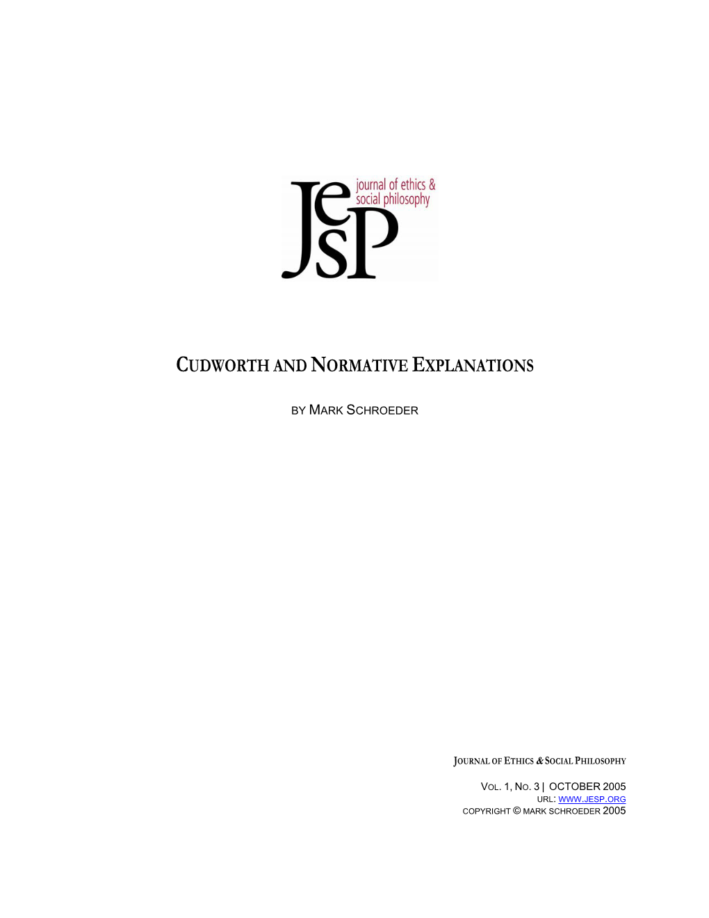 Cudworth and Normative Explanations