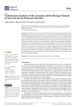 Evolutionary Analysis of the Acoustics of the Baroque Church of San Luis De Los Franceses (Seville)