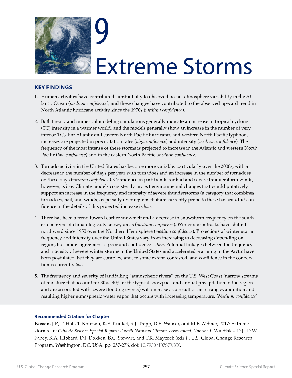 Extreme Storms KEY FINDINGS