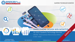 Smartphone Design Win Quarterly Monitor Sample – Q1 2021 2 INTRODUCTION
