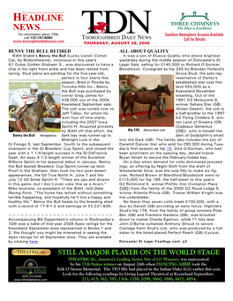 HEADLINE NEWS • 8/28/08 • PAGE 2 of 5