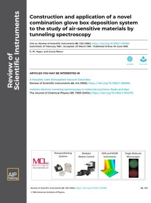 Construction and Application of a Novel Combination Glove Box Deposition System to the Study of Air-Sensitive Materials by Tunneling Spectroscopy