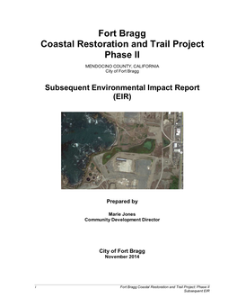 Fort Bragg Coastal Restoration and Trail Project Phase II