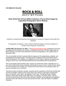 Rock & Roll Hall of Fame Gifted Collection of Iconic