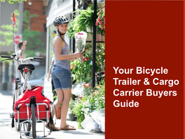Bicycle Trailer Cargo Carrier Buyers Guide