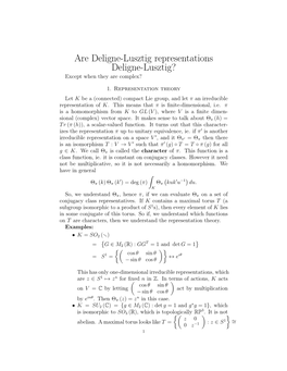 Deligne-Lusztig Representations Deligne-Lusztig? Except When They Are Complex?