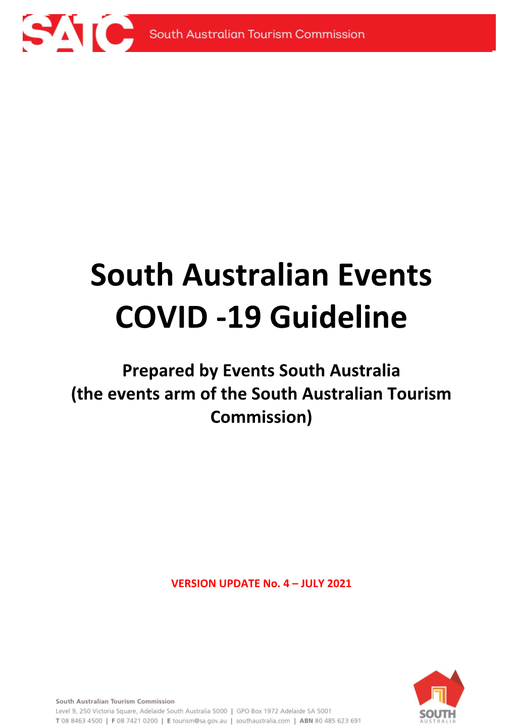 South Australian Events COVID -19 Guideline